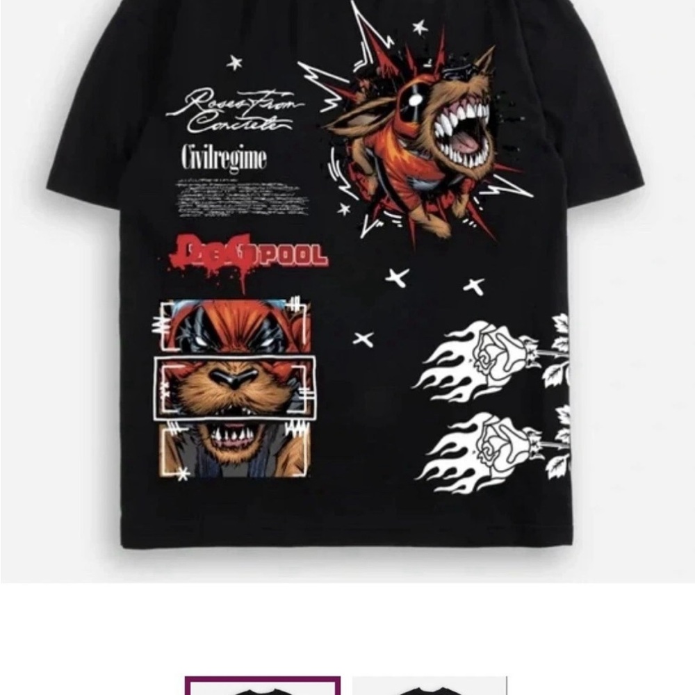Civil Regime Marvel Deadpool Shirt (Medium/New)